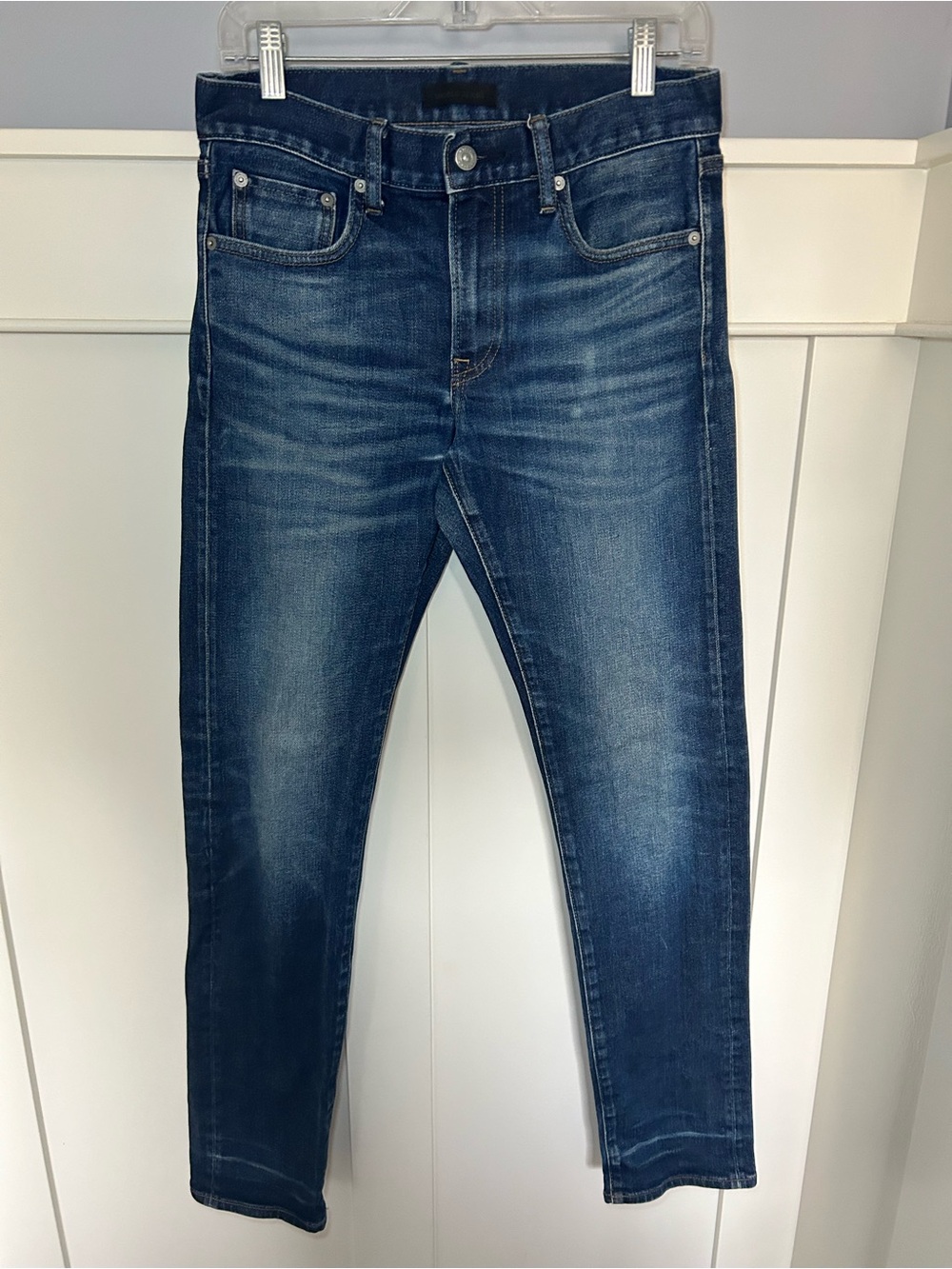 Uniqlo raw selvedge indigo dyed denim slim jeans